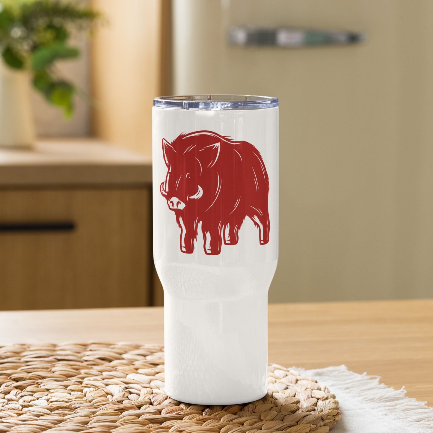 Arkansas Travel mug with a handle